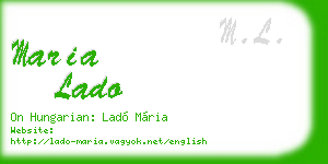 maria lado business card
