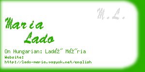 maria lado business card